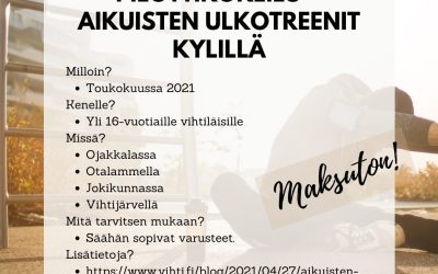 Vielä ehdit mukaan kevään ulkotreenikokeiluun