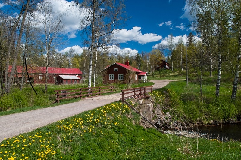 Maisemaa Hiiskulan kartanon alueella.