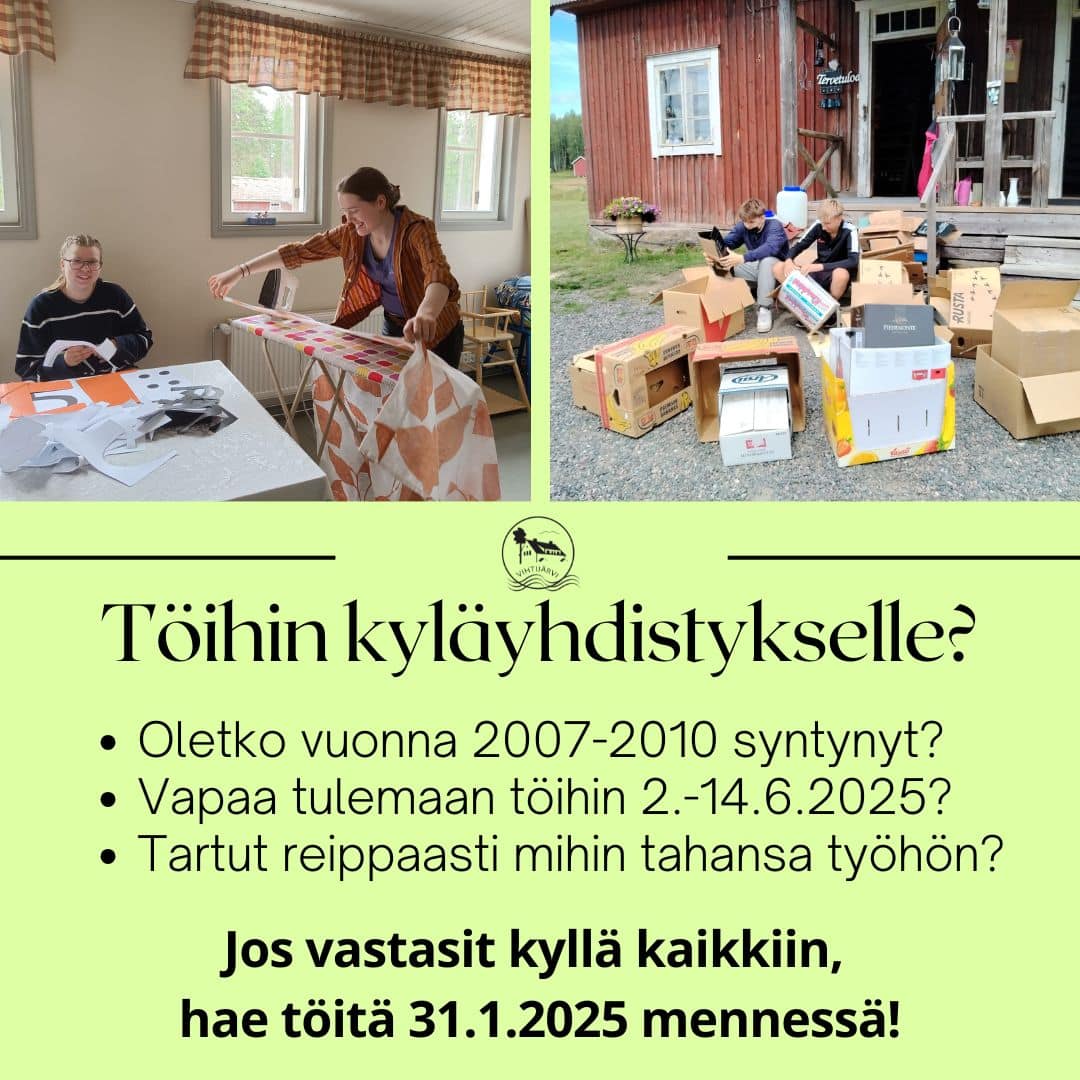 Töihin kyläyhdistykselle?